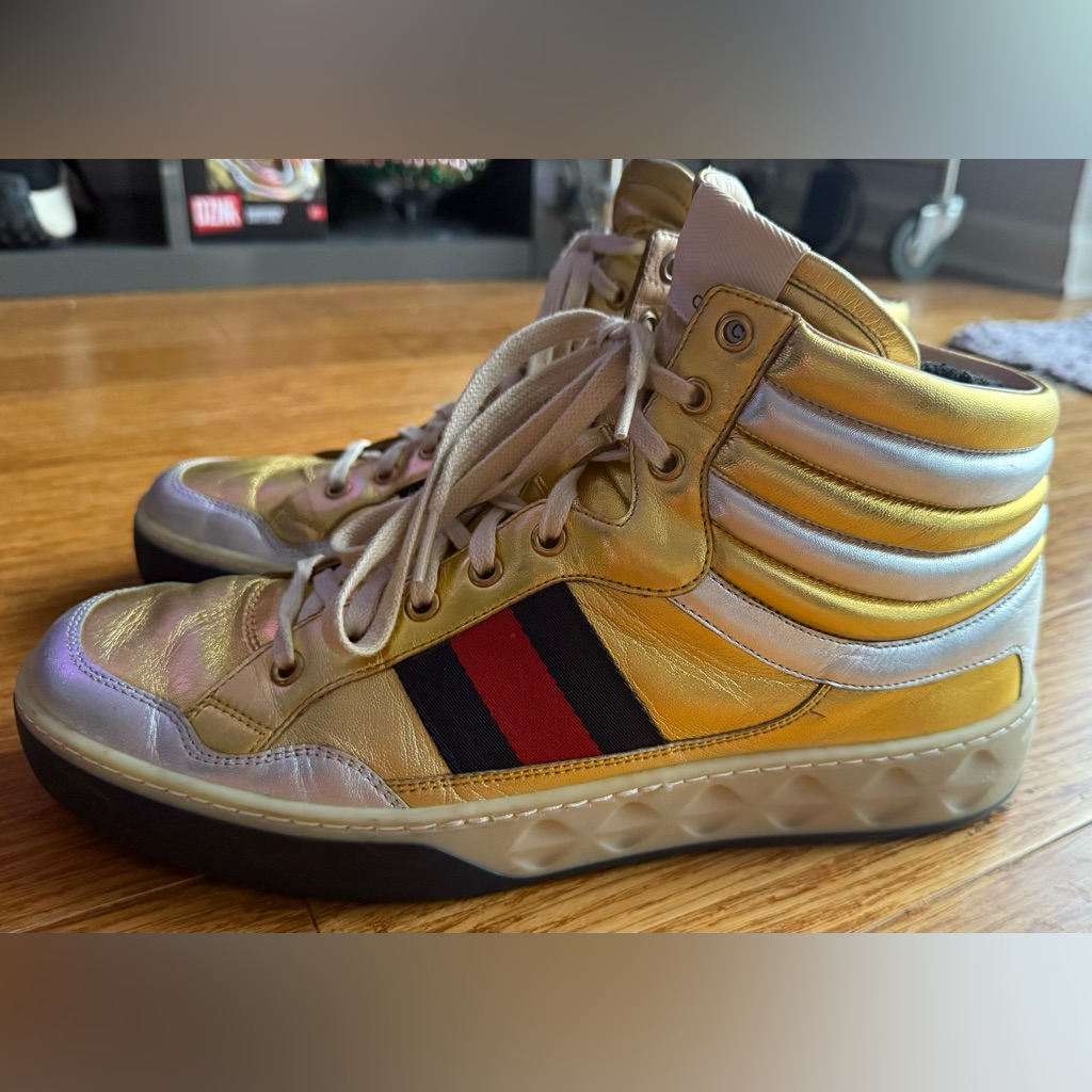 Gucci Leather High 'Metallic Gold'